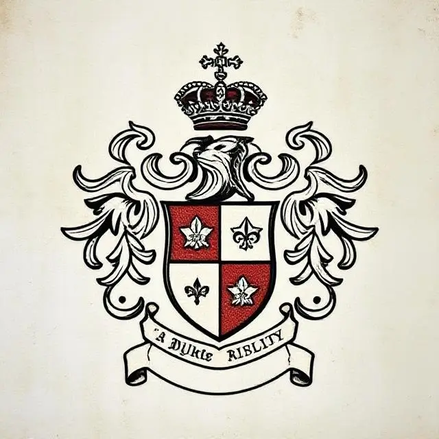 A family crest on a secure private estate.