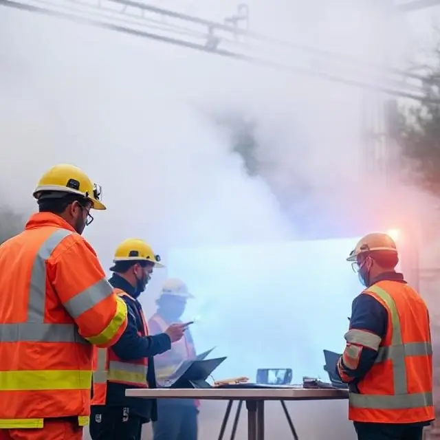 Crisis management team working during an emergency.