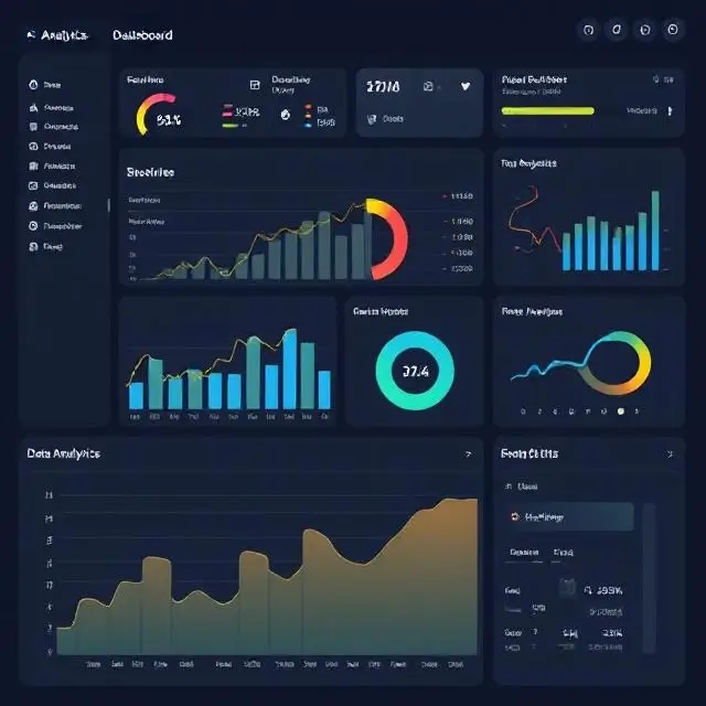 Data analytics dashboard.