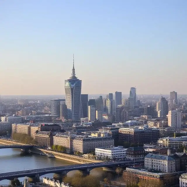 View of London skyline.